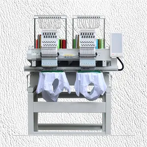Glory Tang high quality industrial 2 heads/3 heads automatic 3d computerized embroidery machine for shop