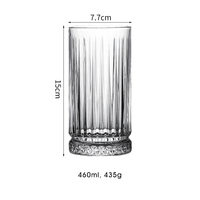 Vente en gros verres à boire pour whisky tasse verre à long drink diamant de luxe verrerie à liqueur cristal verre à whisky pour bar