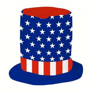 Sombrero Personalizable para el Día de la Independencia Americana 2025 - Sombrero de Poliéster con Diseño Patriótico para Fiestas y Eventos - Product Image 3