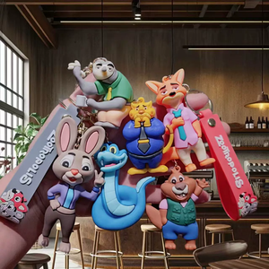 Porte-clés en plastique Judy Animal de dessin animé, porte-clés de conception de dessin animé Nick pour la décoration de voiture et de sac - Product Image 4
