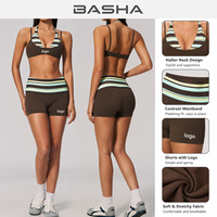 Vêtements de sport pour femmes, ensembles modulables : soutien-gorge de sport, débardeur, short, legging capri, pantalon large, logo personnalisé OEM