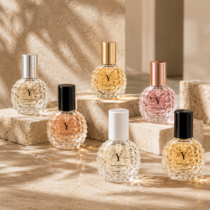 8ml Embossed Round Empty Glass <b>Perfume</b> Spray <b>Bottle</b> With Custom Luxury Gift Box Mini Travel <b>Sample</b> Fragrance Vial Discovery Set - Product Image 5