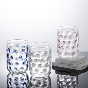 Copa de champán creativa de corte alto y bajo con grabado, de vidrio de borosilicato de alta calidad - Product Image 3