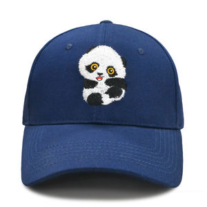 Casquette de baseball brodée motif panda mignon, bleu marine, réglable, à visière incurvée, style Dad Hat, pour enfants et femmes, usage quotidien en extérieur - Product Image 1