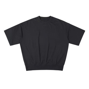 T-shirt basique pour homme en coton 100% Terry 280g, coupe ample, épaules tombantes, longueur standard, respirant, écologique, style streetwear - Product Image 3