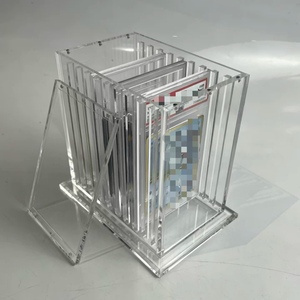 Hot Selling Sturdy Custom Clear 10 Compartments Acrylic <b>Stand</b> Graded Card Slab Holder for Trading Card <b>Display</b> - Product Image 5