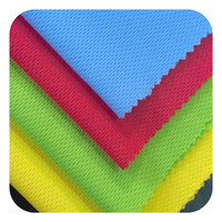 Tissu tricoté léger à séchage rapide en polyester 100% (75D/72F) 150 GSM, motif œil-de-perdrix, pour vêtements de sport, maillots de football, t-shirts