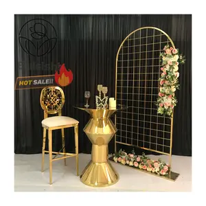 Forniture nuziali oro arco metallo sfondo Stand decorazione di nozze per feste eventi di compleanno cerimonia celebrazione decorazioni