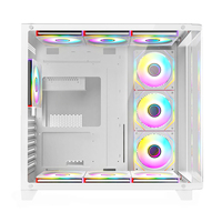 Factory Oem High Quality ATX/M-ATX Tempered Glass White Pc Case Gaming Computer Cases Towers Cpu Cabinet Pc Casing