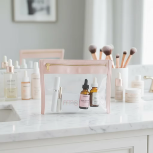 Bolsa de <span class=keywords><strong>Maquillaje</strong></span> Personalizada al por Mayor, Impermeable, de PVC Transparente, con Cierre, Bolsa de Cosméticos Portátil de Viaje para Niñas - Product Image 5