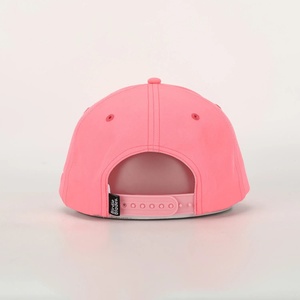 Custom 5-Panel 3D Embroidery Logo <b>Waterproof</b> Sporty Quick Dry Dad Golf Sports Cap Curved Brim Polyester Baseball Rope <b>Hat</b> - Product Image 6