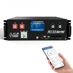 ECO-WORTHY <span class=keywords><strong>Cubix</strong></span> 100 Pro, Batería de Rack para Servidor, 51.2V 100AH LiFePO4, Bluetooth, WiFi, Baja Temperatura, 10 Años de Garantía, Fuera de Red - Product Image 1