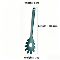 Ensemble d'ustensiles de cuisine en silicone de qualité alimentaire, 3 pièces : louche, spatule, cuillère à pâtes avec cœur en nylon, outils de cuisson antiadhésifs résistants à la chaleur