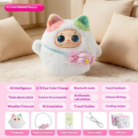 Ensemble de jouets en peluche intelligents IA 4 en 1 avec chat vocal IA GPT - Compagnon émotionnel interactif en peluche Chat Chien Lapin Panda