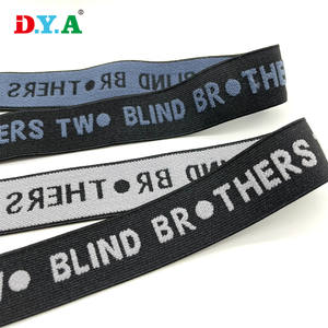 Custom Printed Embossed logo Jacquard Nylon Polyester Rubber <strong>Elastic</strong> Webbing <strong>Woven</strong> <strong>Elastic</strong> Band for Clothes <strong>Elastic</strong> Belt - Product Image 2