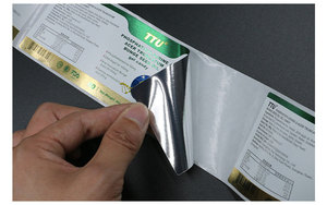 Tùy chỉnh nhãn dán máy in trong suốt rõ ràng mỹ phẩm cuộn nhựa lụa màn hình tùy chỉnh dính giấy & phim - Product Image 3