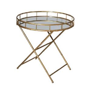 Plateau de service miroir design royal avec support couleur marron aspect attrayant plateau de décoration de la maison de qualité exclusive - Product Image 1