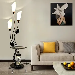 E27 Scandinavische moderne metalen LED bloem theetafel vloerlamp woonkamer slaapkamer studeerkamer bureaulamp woondecoratie staande lamp - Product Image 4