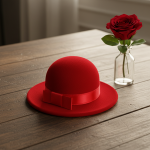 Unique Women Hat Shape Jewelry Box Wholesale Velvet Ring Packaging Red Flocking <strong>Earrings</strong> <strong>Case</strong> - Product Image 1
