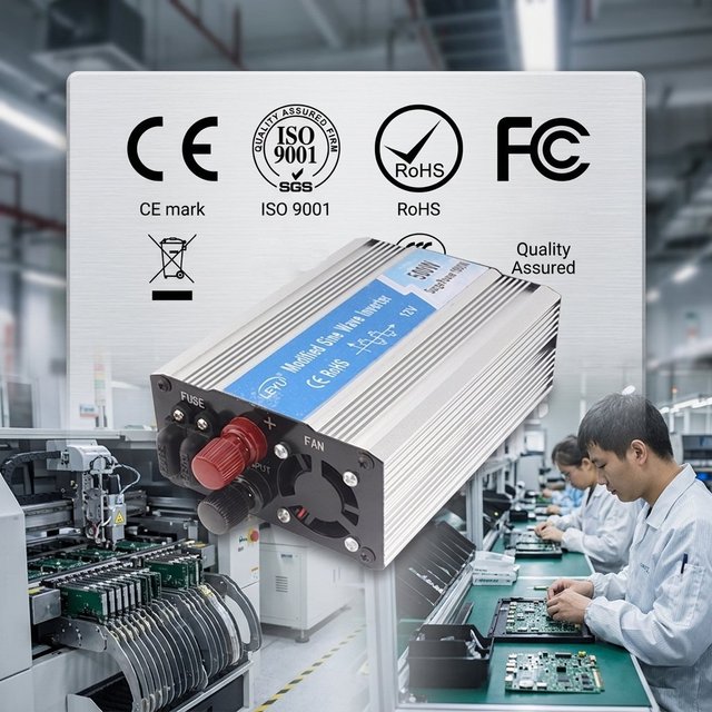 OPIM-500 500W Modified Sine Wave Power Inverter 12V/24V/48V Mini Portable Car Inverter 1000W Peak OEM for RV