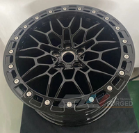 Jantes forgées Beadlock 17 18 19 pouces 5x120 5x112 Concave profond Jantes de course de dragster Noir mat pour voitures particulières