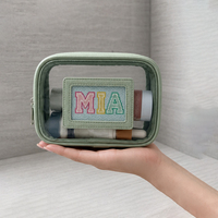 Pochette de maquillage transparente en PVC personnalisée NDLPT, organiseur de voyage, petite pochette transparente à insérer