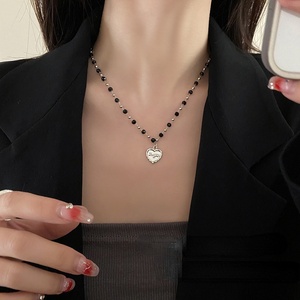 Collares de Cuentas Coloridos <span class=keywords><strong>y</strong></span> Brillantes Estilo Y2K para Mujeres <span class=keywords><strong>y</strong></span> Niñas, Collar con Colgante de Corazón <span class=keywords><strong>y</strong></span> Flor, Joyería de <span class=keywords><strong>Amistad</strong></span> - Product Image 3