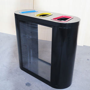 Station d'aéroport publique Anti-terreur <span class=keywords><strong>poubelle</strong></span> à <span class=keywords><strong>3</strong></span> <span class=keywords><strong>compartiments</strong></span> recyclage <span class=keywords><strong>poubelle</strong></span> - Product Image 4