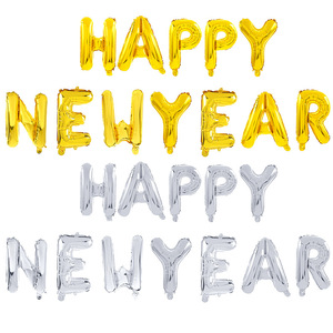 Wholesale Self Inflating Letter And Number Foil Happy New Year Balloon Set