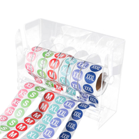 Acrylique transparent personnalisé 7 disques porte-rouleau d'autocollant étiquette réglable distributeur d'autocollant support d'étiquettes pour bureau maison