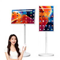 Televisor Inteligente Android 12 de 23.8 Pulgadas para Interiores, Pantalla LCD Full HD, Pantalla Táctil de 10 Puntos, 4GB/64GB RAM/ROM, 5000mAh/10000mAh Portátil