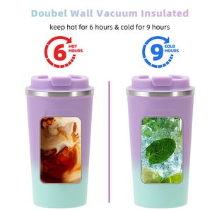 <span class=keywords><strong>Tazza</strong></span> <span class=keywords><strong>Termica</strong></span> Portatile da 380ml in Acciaio Inossidabile Ecologico con Coperchio <span class=keywords><strong>per</strong></span> Auto, Viaggi, Acqua Calda, Birra, Tè - Product Image 2