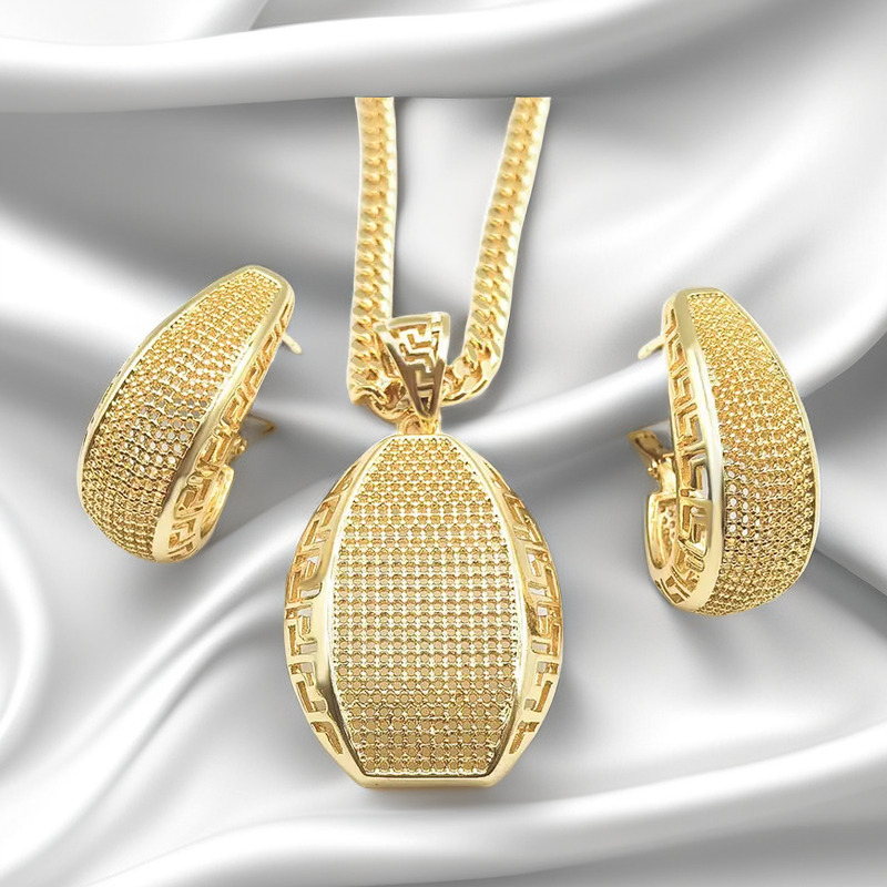 italian gold jewelry set 18k luxury brand designer