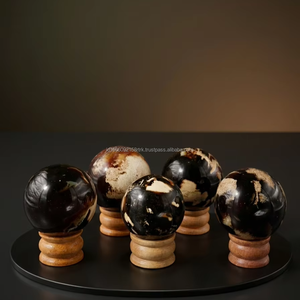 Esfera Pulida de Ámbar Natural de Alta Calidad de la Provincia de Java Occidental, Sumatra, Cristal Curativo, Artículo Coleccionable - Product Image 4