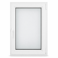 Fenêtre à battant en PVC blanc, double vitrage, verre trempé 5+9A+5 2,0 mm, système de verrouillage multipoints, certifiée Energy Star