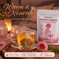 Sachets de thé au gingembre et au sucre roux à faible MOQ, 6 herbes, rose, goji, dattes rouges, longane, boisson à base de plantes pour réchauffer l'utérus des femmes, prix de gros