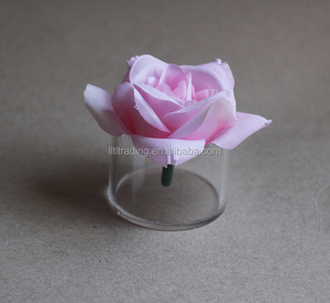 Mini vases à fleurs cylindriques ronds en <span class=keywords><strong>tube</strong></span>, logo personnalisé, décoration de mariage, vases à fleurs en verre acrylique transparent fin - Product Image 5