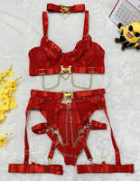 Lingerie de luxe pour femmes Cx3790 de haute qualité, personnalisée, brodée de dentelle et décorée de strass
