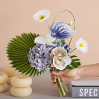Bouquet de mariée en fleurs artificielles d'eucalyptus, arrangement floral artificiel pour demoiselles d'honneur, mariages, décoration de table et de vase à domicile