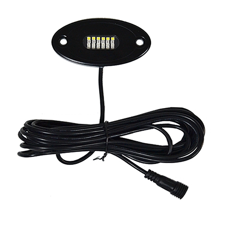 Mejor calidad roca luz Bluetooth 4 cápsulas de música Mini Led Rgbw roca luz para Offroad