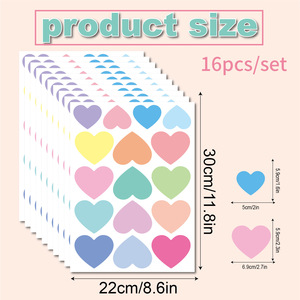 Coeur décoration murale autocollant PVC Type pour la décoration de la maison pour chambre d'enfants <span class=keywords><strong>bébé</strong></span> garçons et filles stickers muraux - Product Image 6