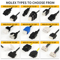 كابل molex micro-fit المخصص, كابل Molex Micro-fit ، مصبوب ، مع قالب مصغر ، مناسب لـ 3.0 Series 2 3 4 6 8 10 12 14 20 24 دبوس ، سلسلة ، 2 3 4 6 8 10 ، 14 ، 24 دبوس