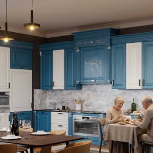 <span class=keywords><strong>Meuble</strong></span> de <span class=keywords><strong>cuisine</strong></span> intégral de style rétro français Kong Quelan, en bois massif blanc sculpté, avec panneau de <span class=keywords><strong>porte</strong></span> mouluré <span class=keywords><strong>haut</strong></span> de gamme, pour villa et <span class=keywords><strong>cuisine</strong></span> ouverte - Product Image 3