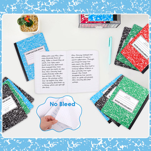 Juego de Papelería FOSKA, Paquete de 6 Cuadernos de Composición con Rayas Anchas, Cubierta de Colores Surtidos de Mármol, para Estudiantes, Suministros Escolares, Venta al por Mayor - Product Image 3