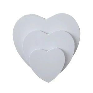 Tela Bianca a Forma di Cuore in Misto Lino Bomeijia con Cornice in <span class=keywords><strong>Legno</strong></span> <span class=keywords><strong>per</strong></span> <span class=keywords><strong>Pittura</strong></span> Artistica, Misure 15-40cm, Logo Personalizzabile Disponibile - Product Image 2