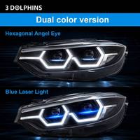 Phares pour BMW Série 4 F32 F36 2013-2019, mise à niveau, modifiés, nouveaux feux de jour dynamiques, clignotants LED 12V, blanc naturel, phares automatiques