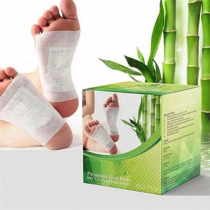 OEM chăm sóc sức khỏe tre dấm chân vá chân miếng đệm chân Spa với trở lại Chất kết dính