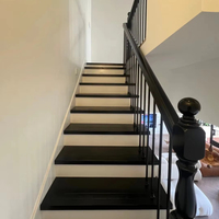 2025 personnalisé nouvelles tendances appartements modernes en bois massif MDF poutre centrale escalier Direct Guangdong Foshan
