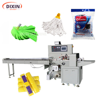 Machine d'emballage horizontale automatique pour serpillères, avec tête de remplissage à rouleau pour éponges, pour sachets plastiques multifonctionnels de qualité alimentaire
