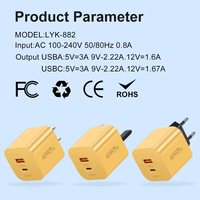 Chargeur USB 40W Type C à charge rapide pour iPhone Samsung, chargeur de téléphone portable USB C, adaptateur de charge rapide PD